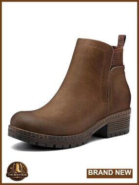Women's Chelsea Ankle Boots Elastic Gore Lug Sole 1.8 in Heel